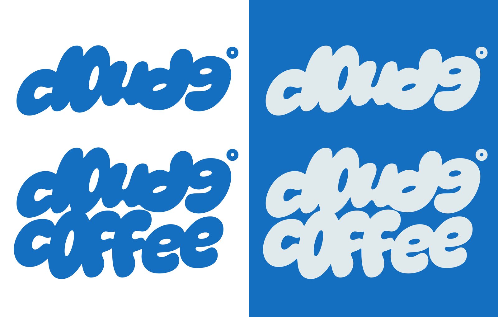 Cloud 9 logo in blue and reversed