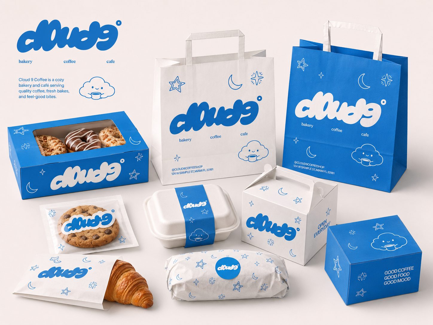 Cloud 9 bags, boxes, and pastry wraps