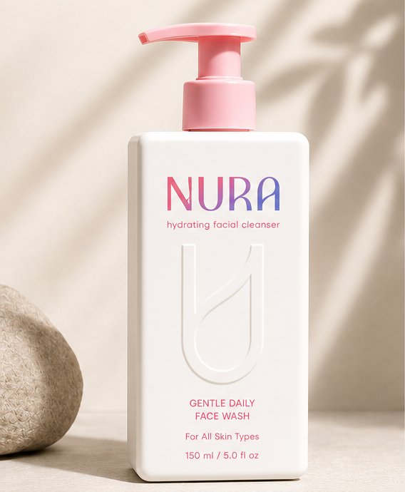 NURA bottle with pink pump